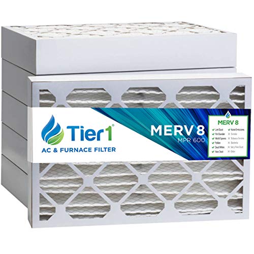 Tier1 16x25x4 Merv 8 Dust & Pollen Comparable Air Filter 6 Pack