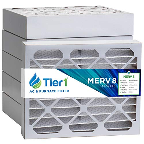 Tier1 16x20x4 Merv 8 Pleated Dust & Pollen AC Furnace Air Filter 6 Pack