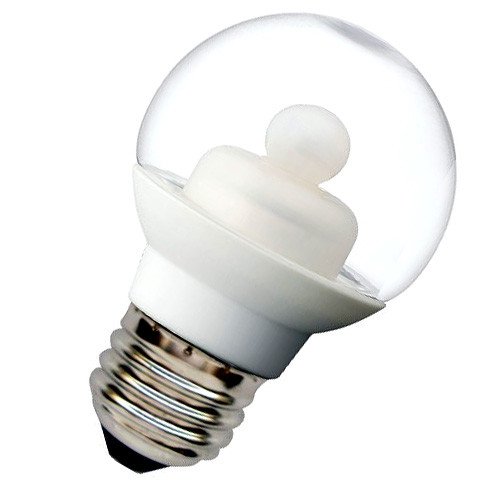 GE 1.8W 120V E12 G16.5 Clear LED Light Bulb