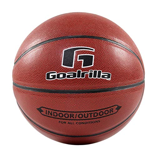 Goalrilla Indoor/Outdoor Men’s Regulation Size Basketball with Composite Cover and Incredible Durability, Size 7