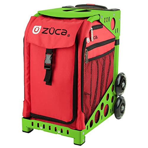 ZUCA Bag Chili Insert & Green Frame w/ Flashing Wheels