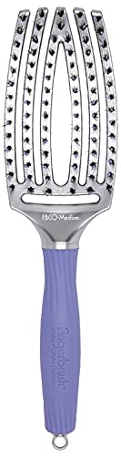 Olivia Garden FingerBrush Scalp-Hugging & Vented Combo Paddle Hair Brush (ionic & 100% boar bristles) FBCO-MD (Medium)