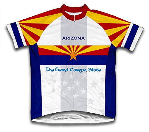 ScudoPro Arizona Flag Short Sleeve Cycling Jersey for Men – Size 2XL
