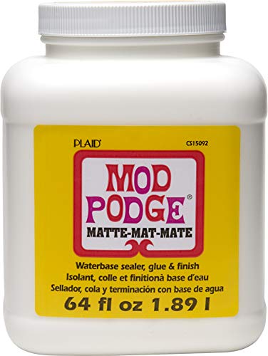 Mod Podge CS15092 Waterbase Sealer, Glue and Finish, 64 oz, Matte