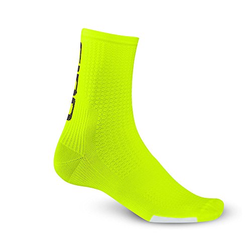 Giro HRc Team Adult Unisex Cycling Socks – Highlight Yellow/Black (2021), X-Large