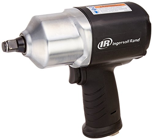 Ingersoll Rand Edge Series EB2125X 1/2″ Composite Air Impact Wrench, 690 ft lbs Max Reverse Torque, Lightweight, One Hand Forward/Reverse Switch, Black Silver