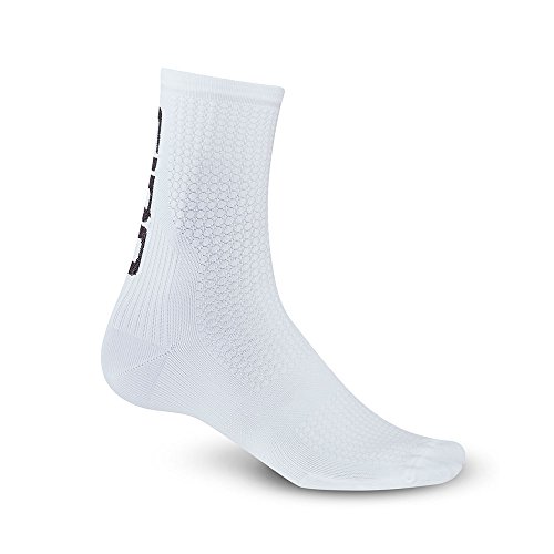 Giro HRc Team Adult Unisex Cycling Socks – White/Black (2021), Medium