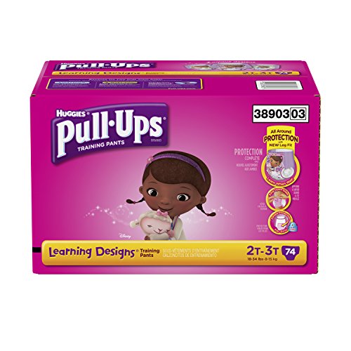 Pull-Ups Training Pants with Learning Designs for Girls, 2T-3T, 74 Count (Packaging May Vary)