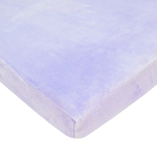 American Baby Company Heavenly Soft Chenille Fitted Portable/Mini-Crib Sheet, Lavender, for Girls
