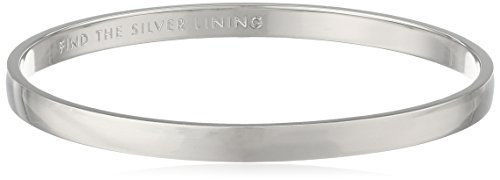 kate spade new york “Idiom Bangles” Find The Silver Lining Solid Bangle Bracelet