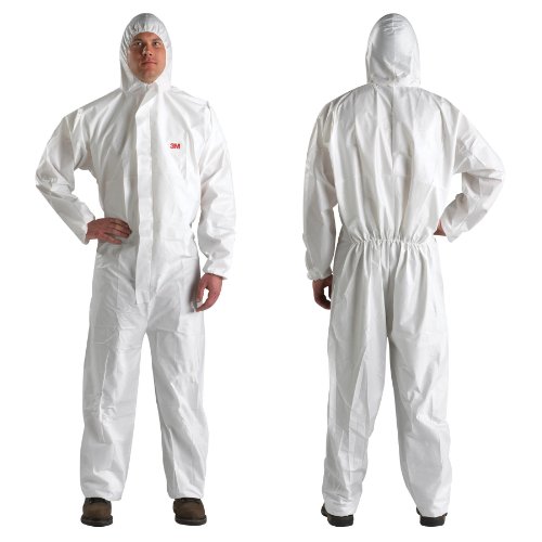 3M 4510 White XL Polyethylene/Polypropylene Disposable General Purpose & Work Coveralls – Fits 43 to 45 in Chest – Elastic Ankles, Elastic Wrists – XL451000076 [PRICE is per EACH]