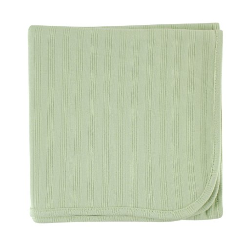 Touched by Nature Unisex Baby Organic Cotton Swaddle, Receiving and Multi-purpose Blanket, Celery, One Size