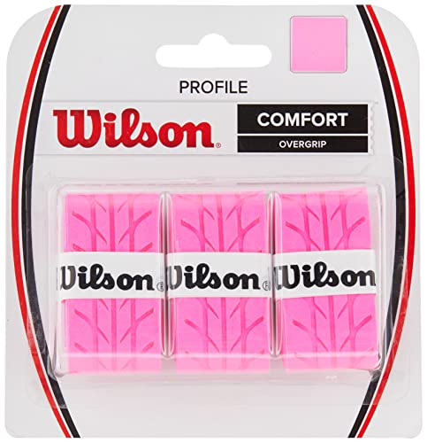WILSON Profile Tennis Racquet Over Grip, Pink
