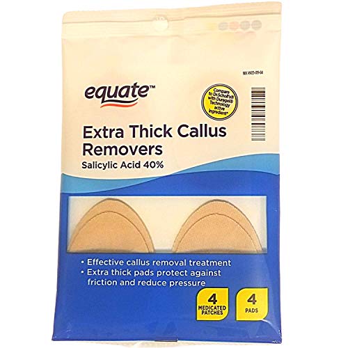 Equate Extra Thick Callus Removers With Salicylic Acid, 4 Pads, 4 Patches; Compare to Dr. Scholl’s