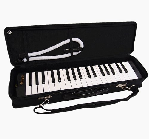 Woodnote Brand – Black Piano Style 37 Key Melodica and & Deluxe Carrying Case