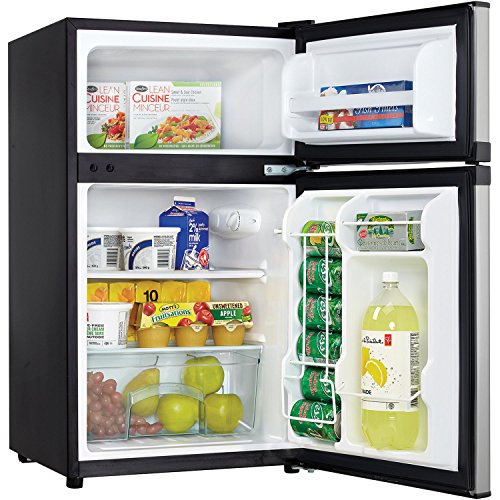 Danby Designer DCR031B1BSLDD 3.1 Cu.Ft. Compact Refrigerator with Freezer, E-Star Rated Mini Fridge for Bedroom, Living Room, Kitchen, or Office, Stainless Steel | The Storepaperoomates Retail Market - Fast Affordable Shopping