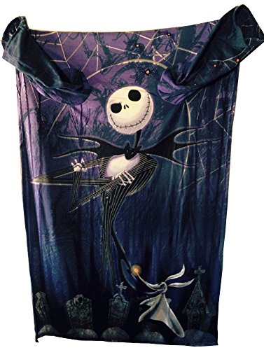 Disney The Nightmare Before Christmas Comfy Blanket with Sleeves ~ Jack Skellington & Zero ~ Unisex Adult Size