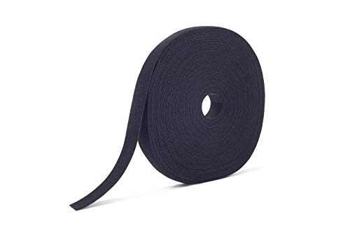 VELCRO Brand ONE_WRAP Tape 3/8″ x 25 Yard Double Sided Self Gripping Roll, 189754, Black
