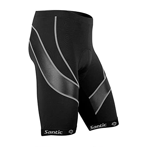 Santic Men’s Cycling Shorts Biking Bicycle Bike Pants Half Pants 3D Padded Bike Shorts