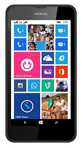 Nokia Lumia 630 RM-978 4.5 InchFactory Unlocked – International Version No Warranty (Black)