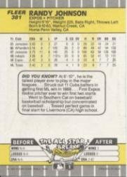 1989 Fleer Baseball Rookie Card #381 Randy Johnson | The Storepaperoomates Retail Market - Fast Affordable Shopping