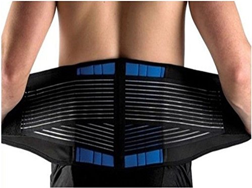 KL Happiness Deluxe Neoprene Double Pull Lumbar Lower Back Support Brace Exercise Belt (5XL : (50-63”)) We Have All Size S – 6XL