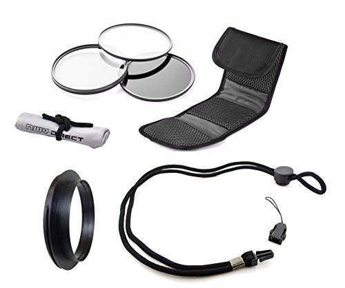 Nikon Coolpix P530 High Grade Multi-Coated, Multi-Threaded, 3 Piece Lens Filter Kit (62mm) Made by Optics + Lens/Filter Ring + Krusell Multidapt Neck Strap + Nwv Direct Microfiber Cleaning Cloth