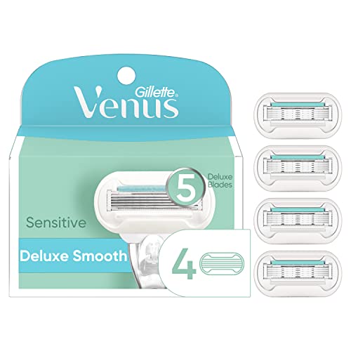 Gillette Venus Extra Smooth Sensitive Womens Razor Blade Refills, 4 Count, Designed for Women with Sensitive Skin