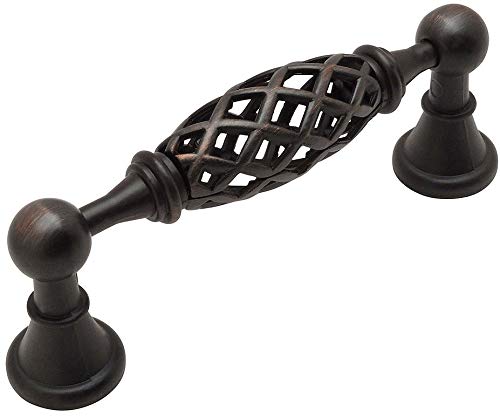 Cosmas 15 Pack 1749-96ORB Oil Rubbed Bronze Birdcage Cabinet Hardware Handle Pull – 3-3/4″ (96mm) Hole Centers