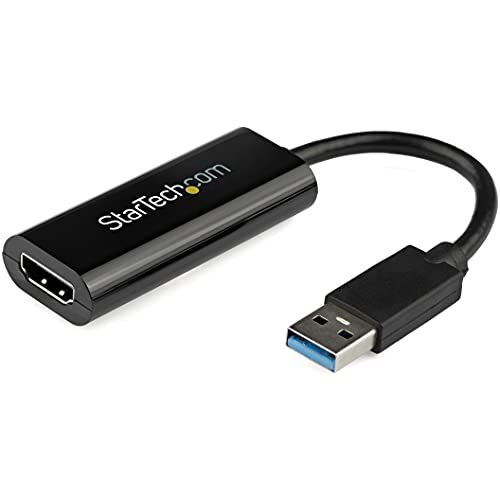 StarTech.com USB 3.0 to HDMI Adapter – 1080p (1920×1200) – Slim/Compact USB Type-A to HDMI Display Adapter Converter for Monitor – External Video & Graphics Card – Black – Windows Only (USB32HDES)