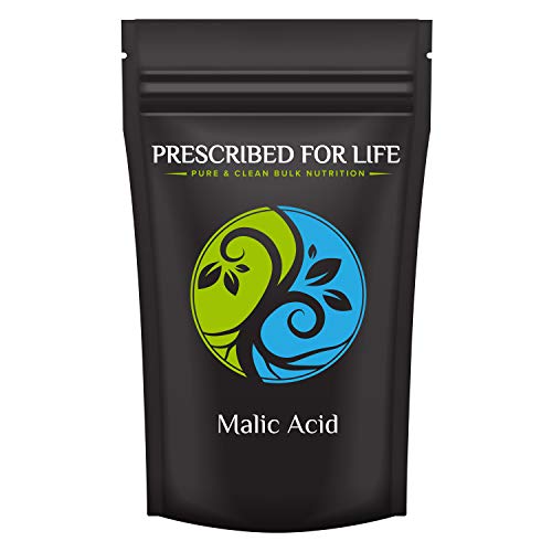 Prescribed For Life Malic Acid Powder | USP Food Grade Powdered Malic Acid (DL) for Flavoring Food & Beverages | Unbleached, Gluten Free, Vegan, Non-GMO, Soy Free (25 kg)