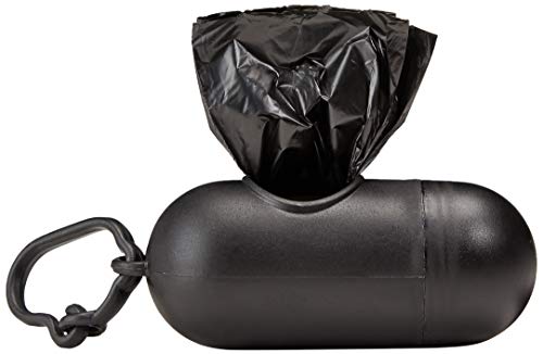 Amazon Basics Unscented Standard Dog Poop Bags with Dispenser and Leash Clip, 13 x 9 Inches, Black – 20 Rolls (300 Bags) | The Storepaperoomates Retail Market - Fast Affordable Shopping