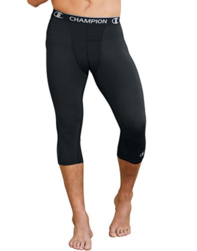 Champion Men’s Powerflex 3/4 Tight, Black, Large | The Storepaperoomates Retail Market - Fast Affordable Shopping