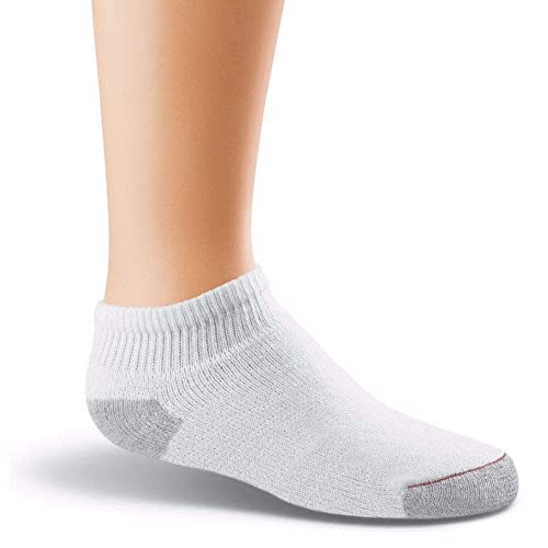 Hanes Ultimate Boys’ 10-Pack Low-Cut Socks, White, Medium – Shoe Size: 9-2.5