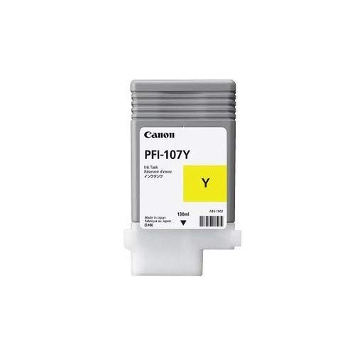 Canon PFI-107Y 130ml Ink Tank for iPF680/685/780/785, Yellow
