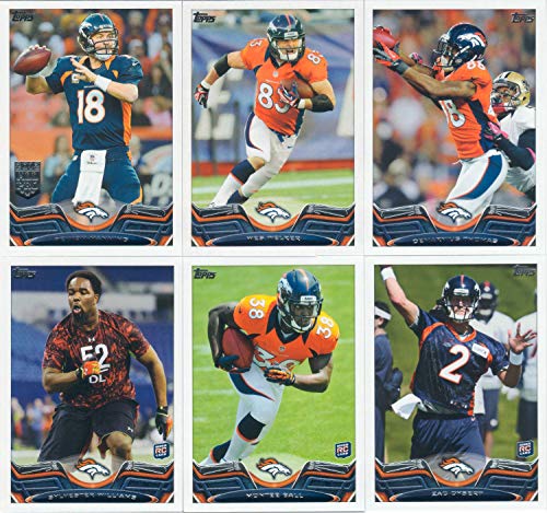 Denver Broncos 2013 Topps 17 Card Team Set featuring Peyton Manning
