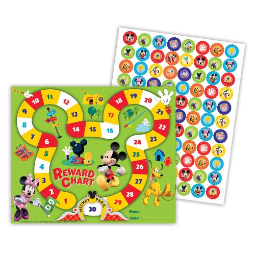 Eureka 837036 Disney Mickey Mouse Clubhouse Mini Reward Charts with Stickers for Kids, Multicolor, 736pcs