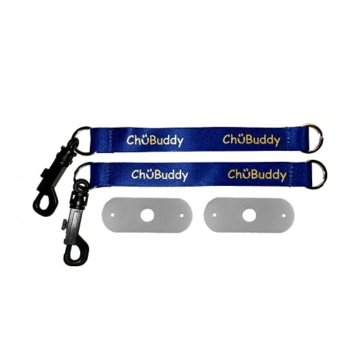chubuddy Chewy Holders Set of 2-2 Navy Sublimated Tether-Bracelets and 2 Natural Straps
