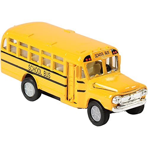 US Toy Die Cast Metal Toy School Bus, 5″
