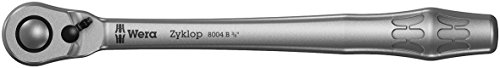 Wera 05004034001 8004 B Zyklop Metal Ratchet with Switch Lever and 3/8″ Drive, 3/8 inch x 222.0 mm