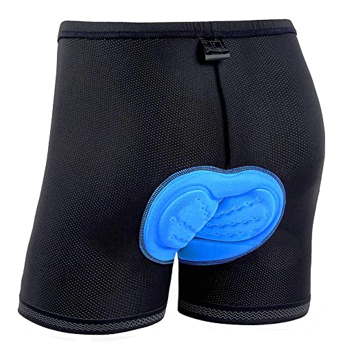 Ohuhu Men’s 3D Padded Bicycle Cycling Underwear Shorts, X-Large, Black
