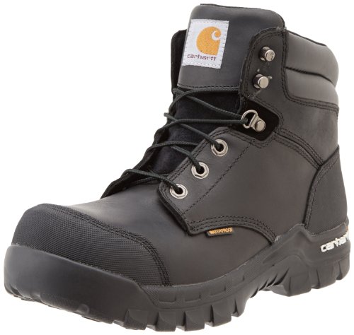 Carhartt mens Rugged Flex 6″ Waterproof Comp Toe Cmf6371 Construction Boot, Black Oil Tanned, 12 Wide US