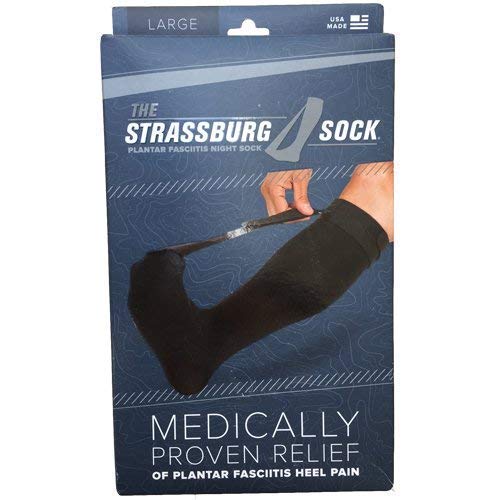 Strassburg Sock Black Large, Measure Calf at fullest part, 16″-21″ choose large size.