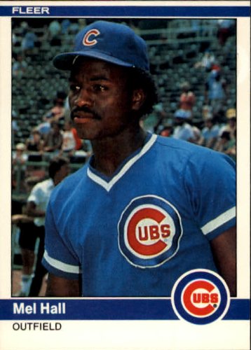 1984 Fleer Baseball Card #493 Mel Hall