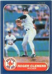 1986 Fleer Baseball Card #345 Roger Clemens