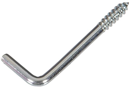 Hardware Essentials 320486 (0.192-inch x 2-5/8-inch) 100 Pack Square Bend Hook, 0.192 Inch x 2-5/8 Inch, Zinc-Plated, 100 Pieces
