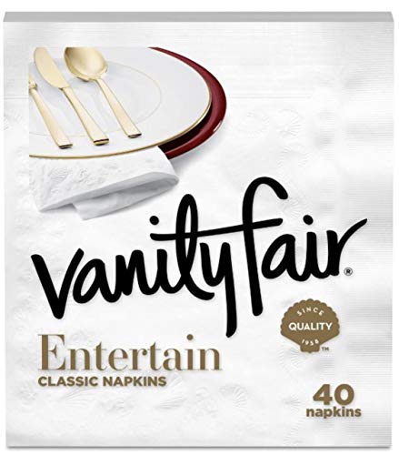 Vanity Fair Impressions Napkins, White – 40 ct – 2 pk