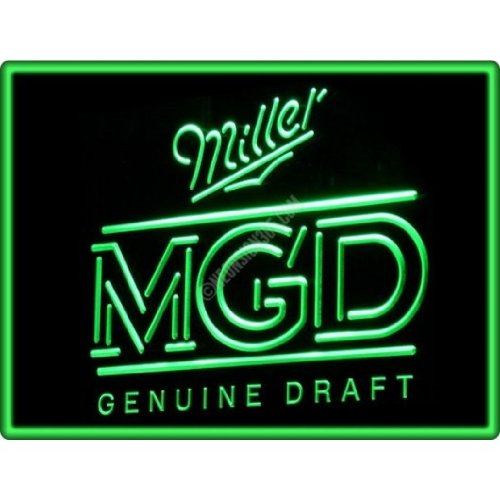 Miller Genuine Draft MGD Beer Bar Pub Restaurant Neon Light Sign – Green