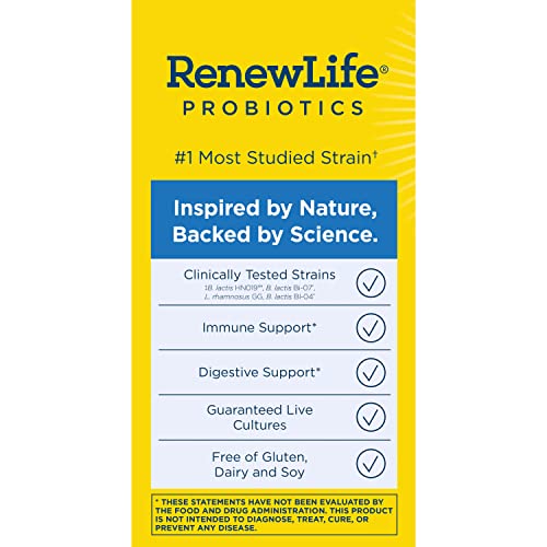 Renew Life Adult Probiotics, 30 Billion CFU Guaranteed, Probiotic Supplement for Digestive & Immune Health, Shelf Stable, Gluten Free, Extra Care, For Men & Women, 30 Capsules | The Storepaperoomates Retail Market - Fast Affordable Shopping