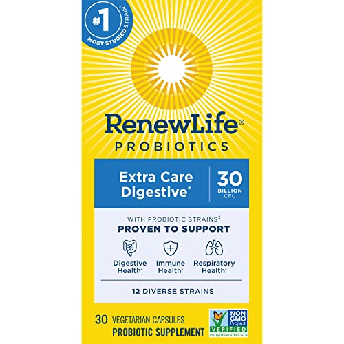 Renew Life Adult Probiotics, 30 Billion CFU Guaranteed, Probiotic Supplement for Digestive & Immune Health, Shelf Stable, Gluten Free, Extra Care, For Men & Women, 30 Capsules | The Storepaperoomates Retail Market - Fast Affordable Shopping